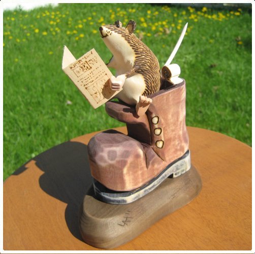 Boot wood carving