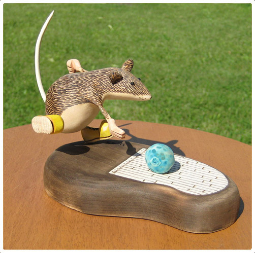 Bowler wood carving