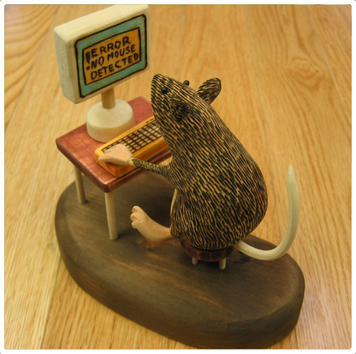 Computer problem wood carving